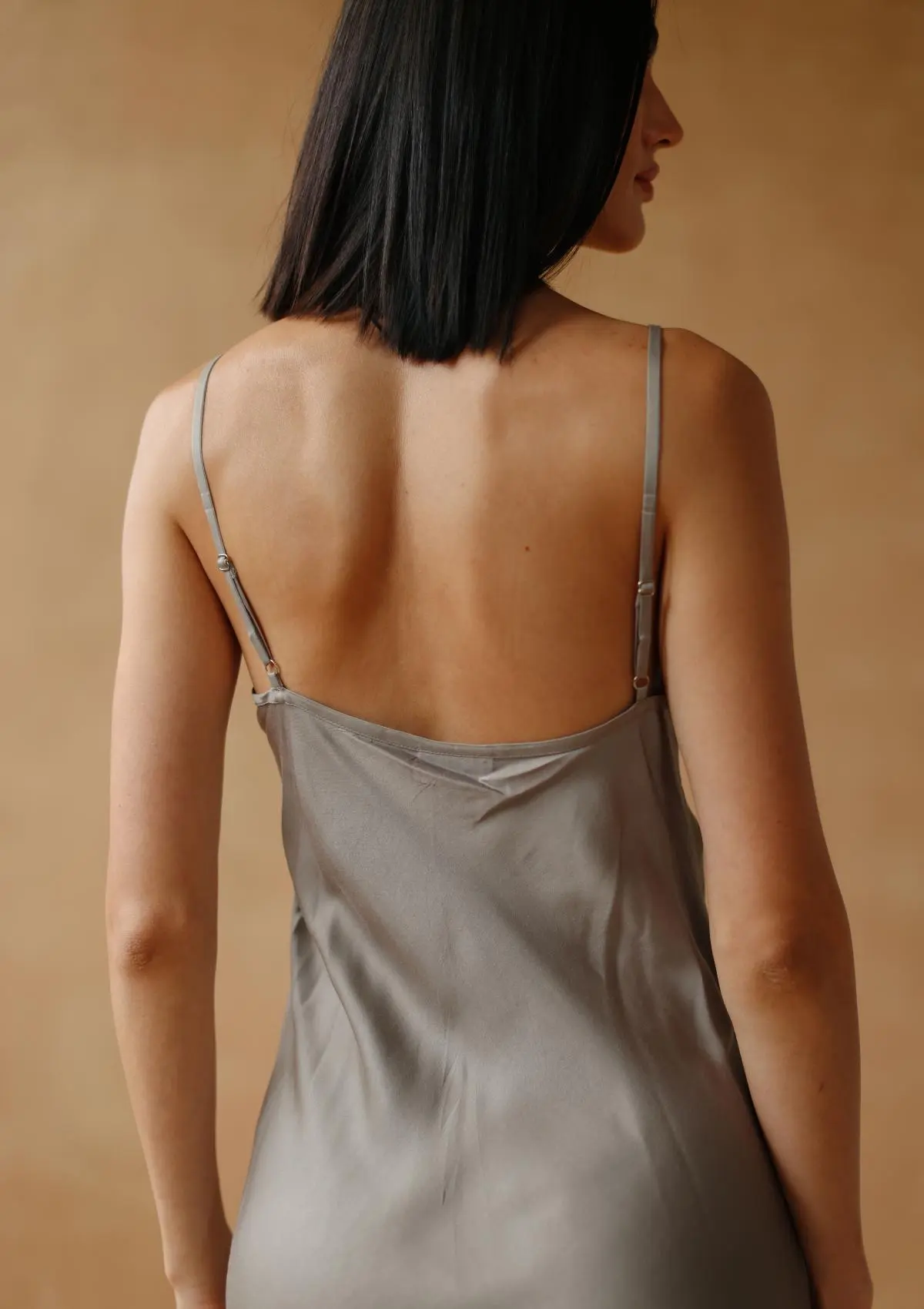 AKAIA BIAS SLIP DRESS - SILVER - Image 5