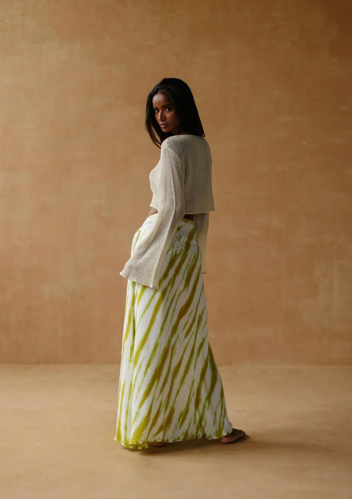 ALAIA WRAP SKIRT - ACCACIA LEAF - Image 3