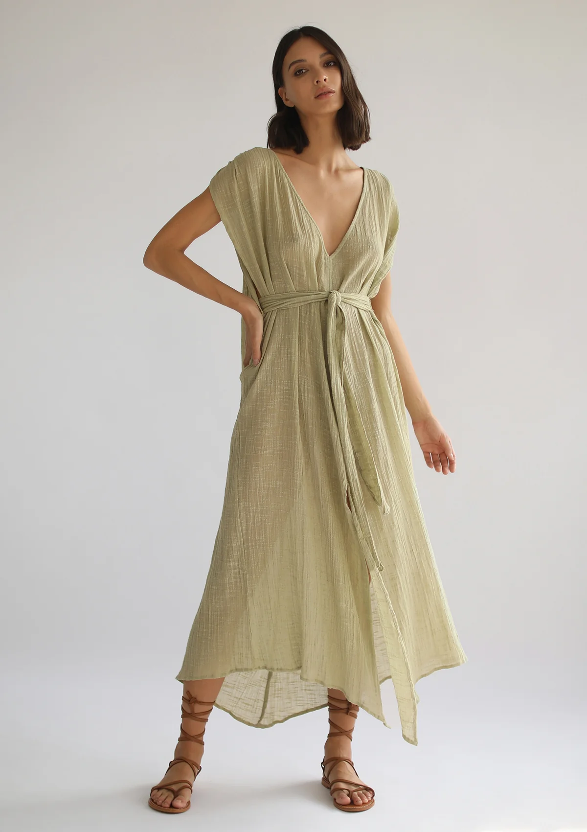 ARES KAFTAN - PISTACHIO - Image 4