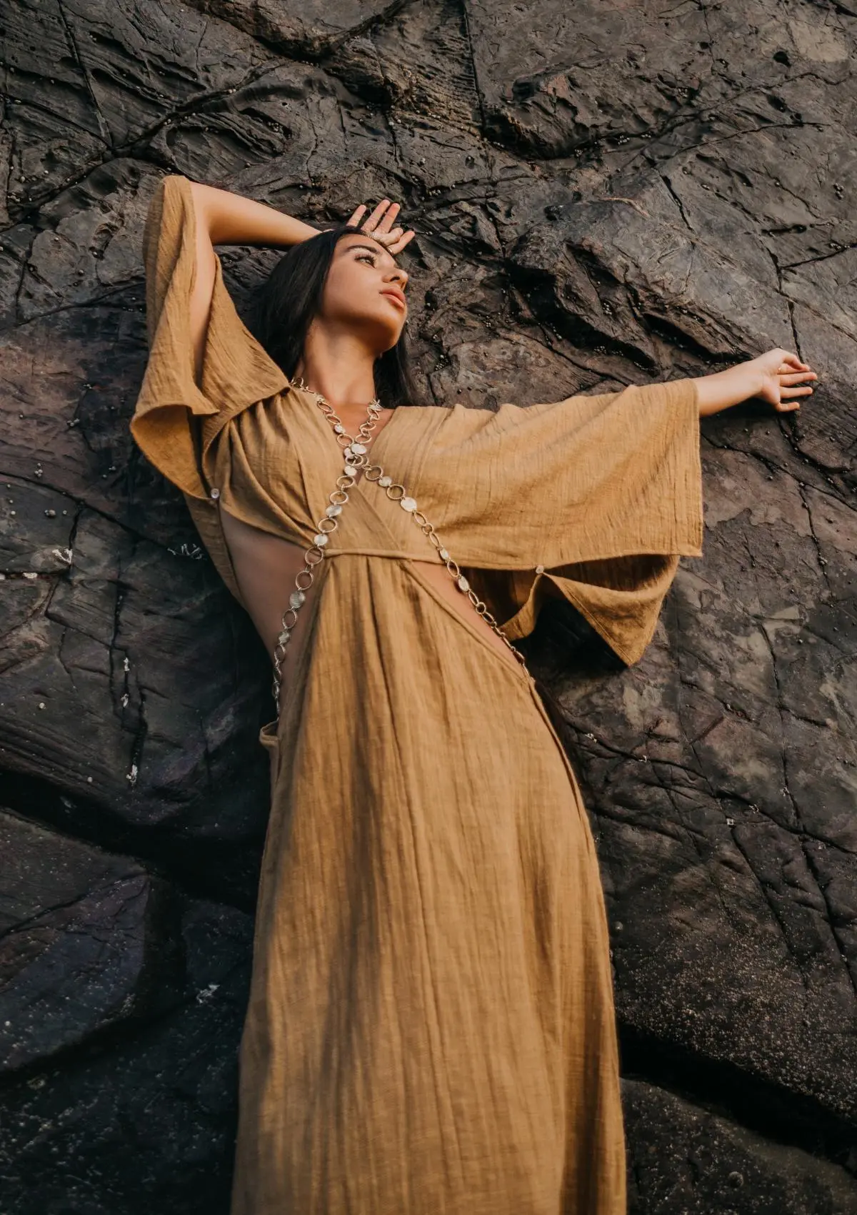 AURORA DRESS - GOLDEN BROWN - Image 2