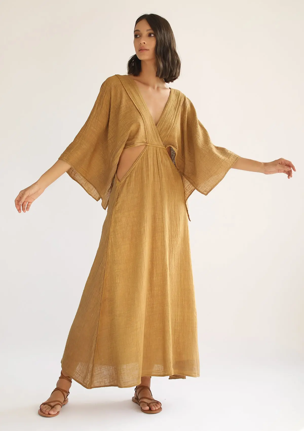 AURORA DRESS - GOLDEN BROWN - Image 3