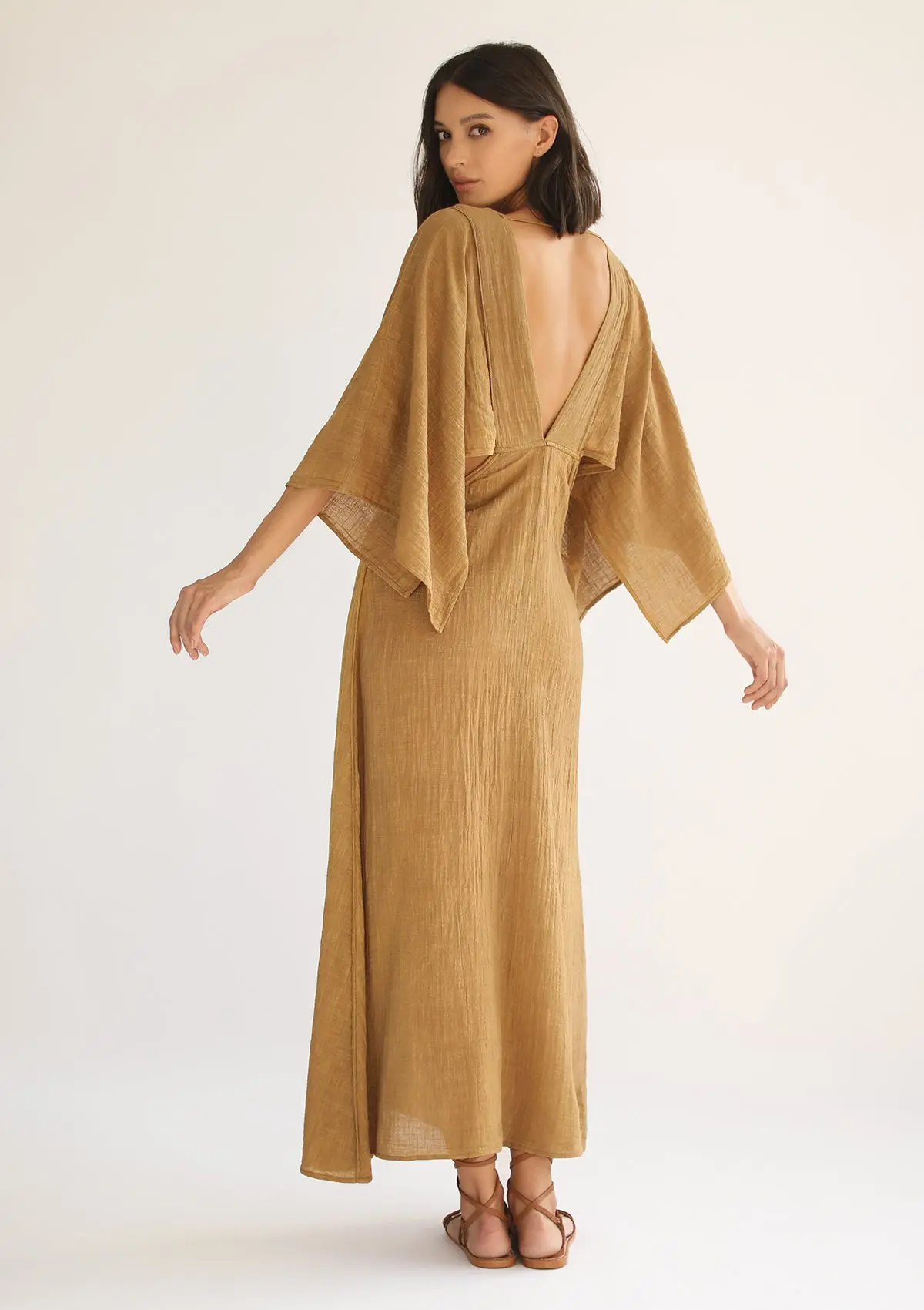 AURORA DRESS - GOLDEN BROWN - Image 4