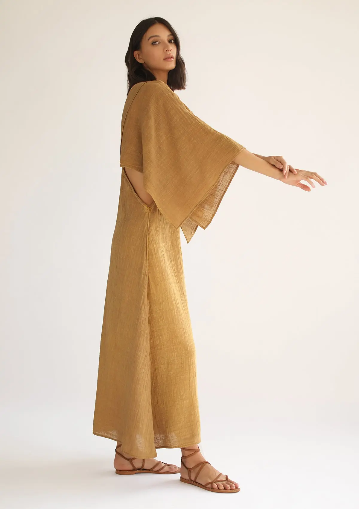 AURORA DRESS - GOLDEN BROWN - Image 5