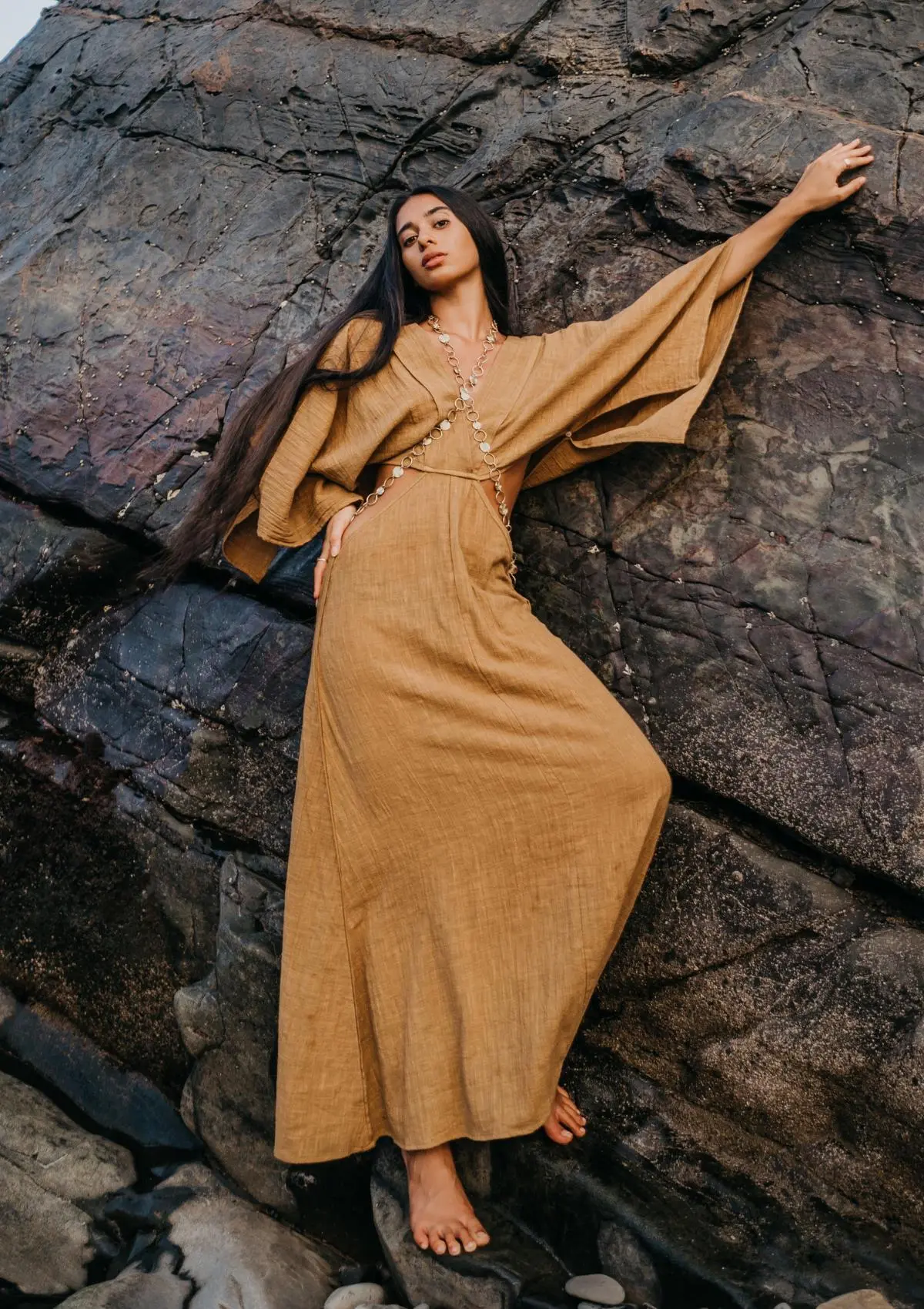 AURORA DRESS - GOLDEN BROWN - Image 6