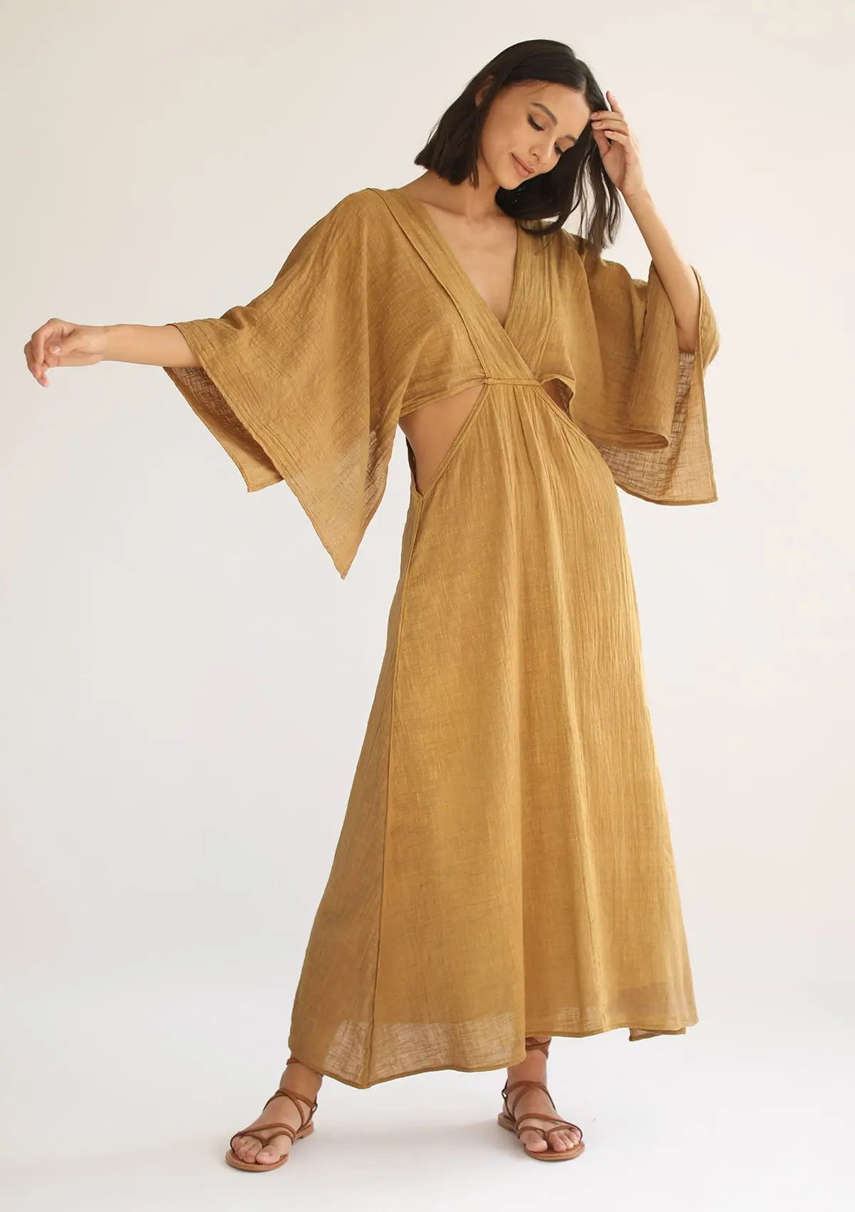 AURORA DRESS - GOLDEN BROWN - Image 7