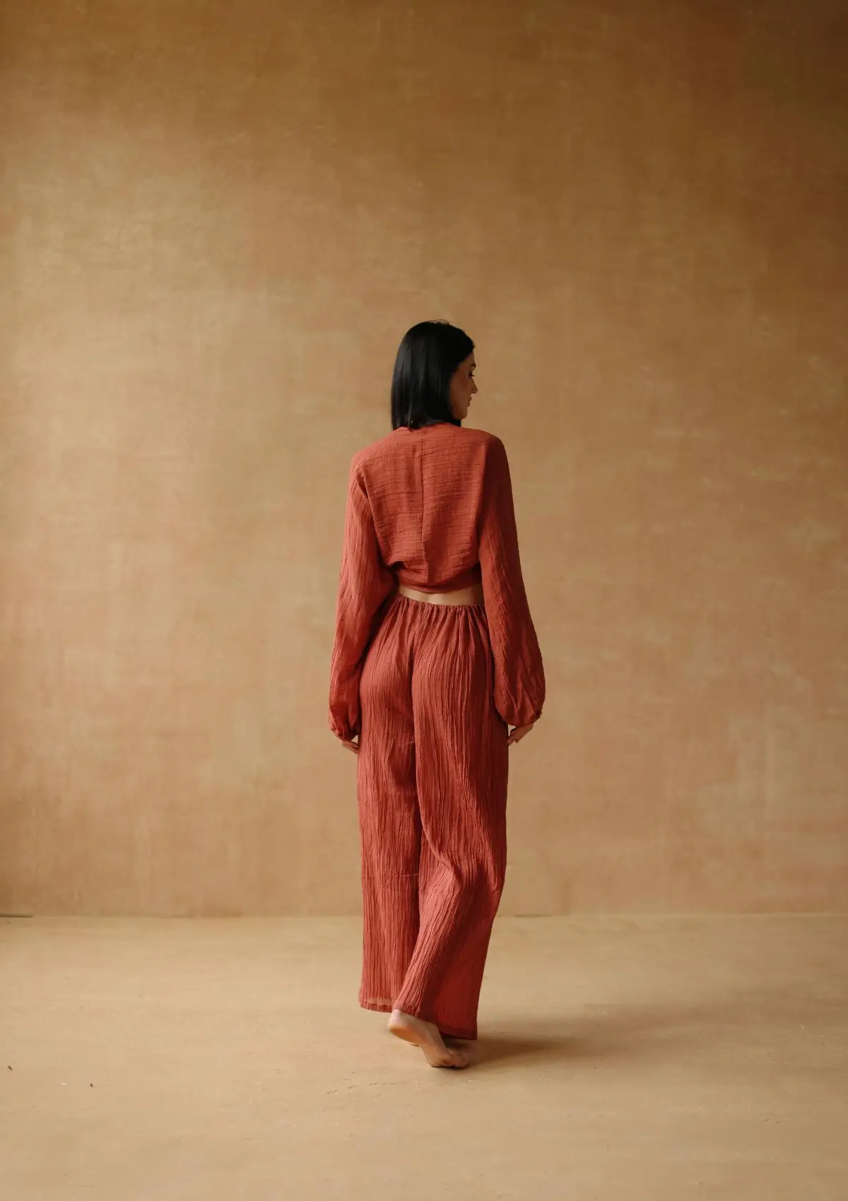 CHIARA TROUSERS- BAKED CLAY - Image 5