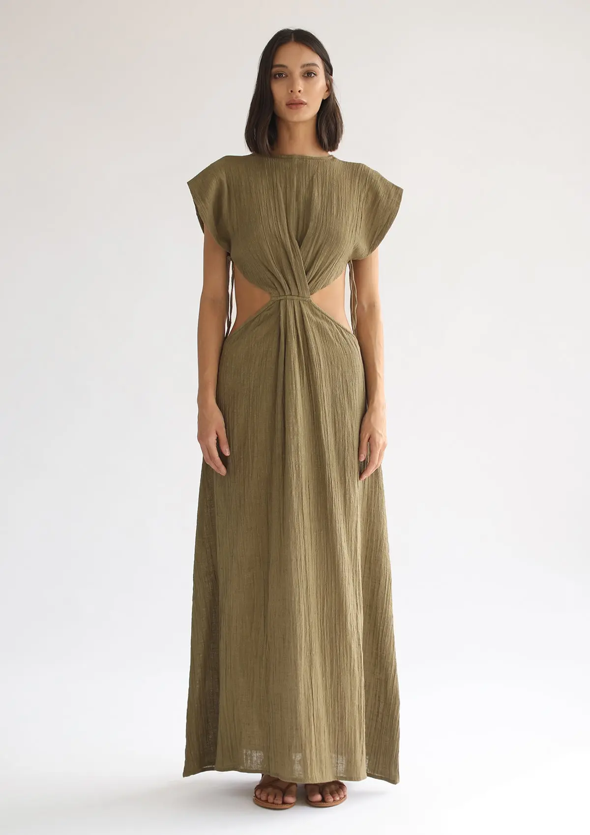 CLEO DRESS - OLIVE - Image 3