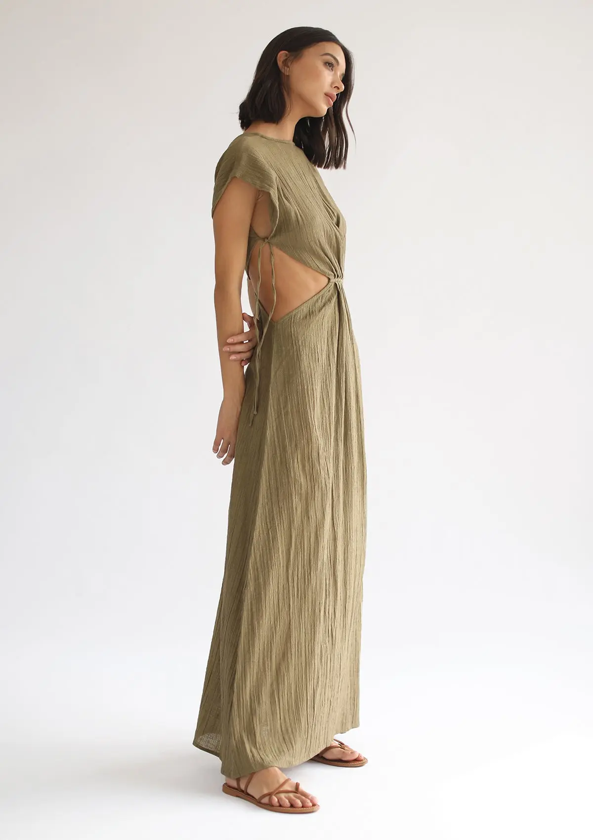 CLEO DRESS - OLIVE - Image 4