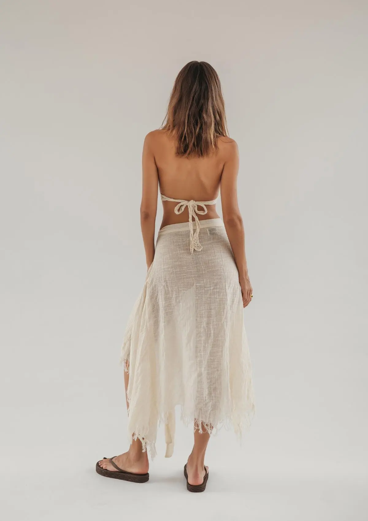 EMBER SARONG SKIRT- UNDYED KORA - Image 3