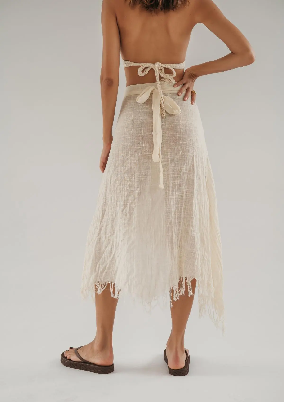 EMBER SARONG SKIRT- UNDYED KORA - Image 6