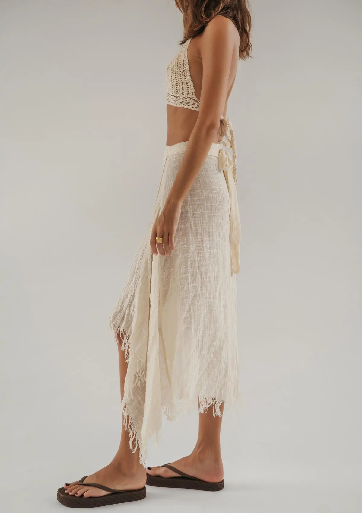 EMBER SARONG SKIRT- UNDYED KORA - Image 7