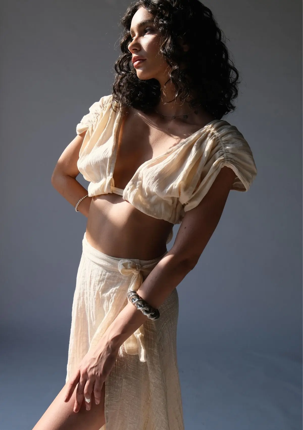 EMBER SARONG SKIRT- UNDYED KORA - Image 8