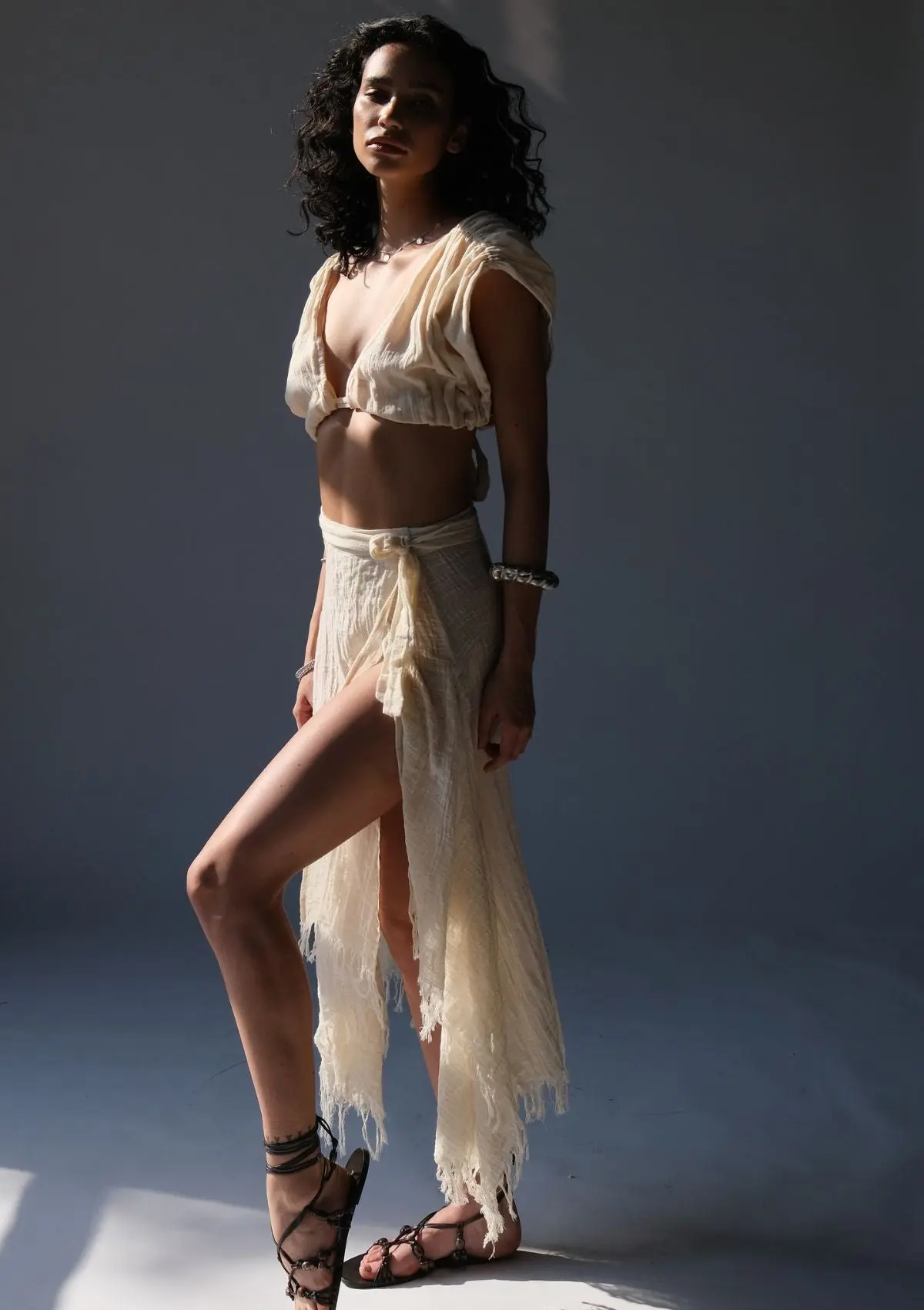 EMBER SARONG SKIRT- UNDYED KORA - Image 9