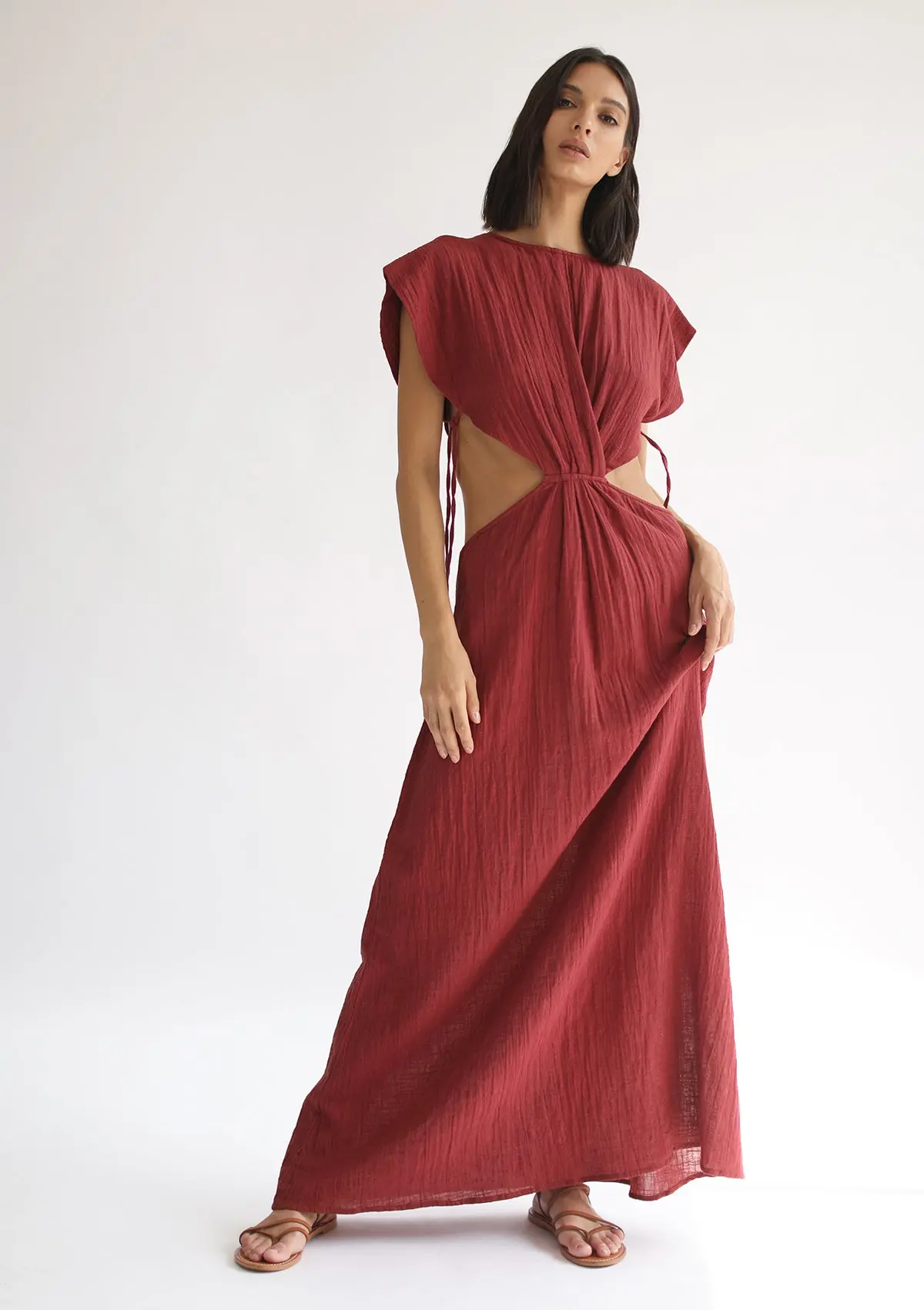 CLEO DRESS - RED DHALIA - Image 3