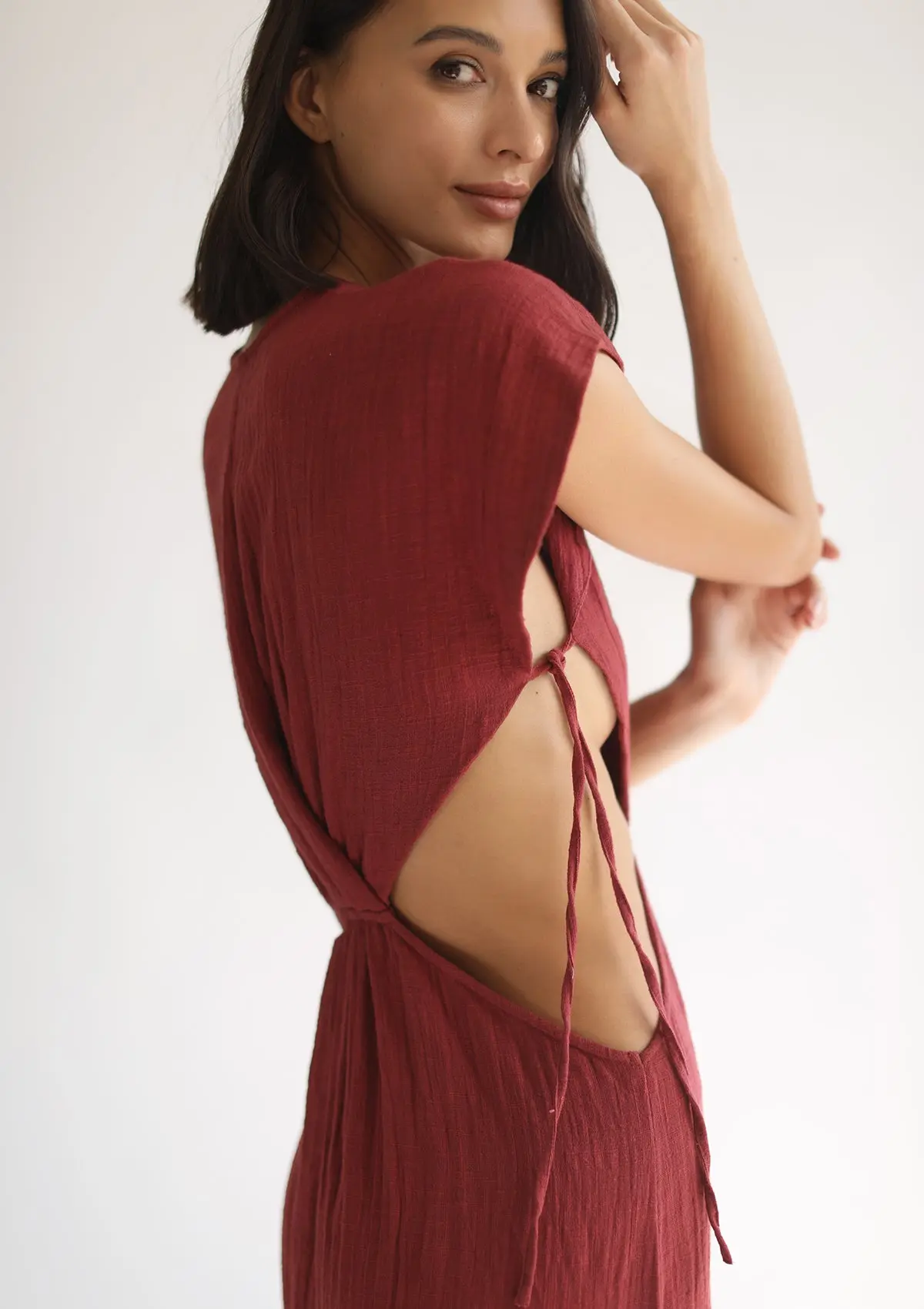 CLEO DRESS - RED DHALIA - Image 5
