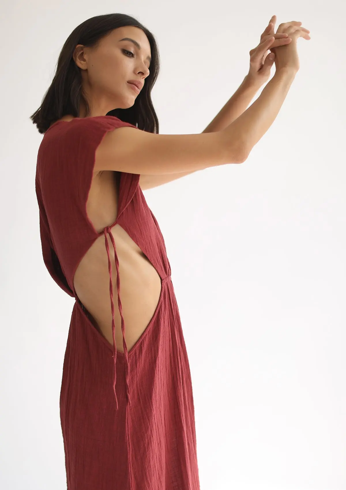 CLEO DRESS - RED DHALIA - Image 7
