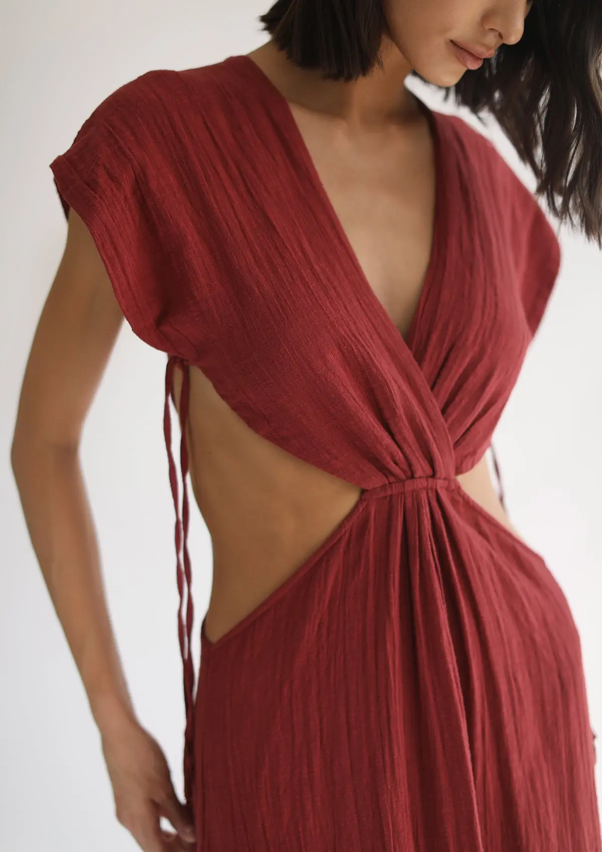 CLEO DRESS - RED DHALIA - Image 8