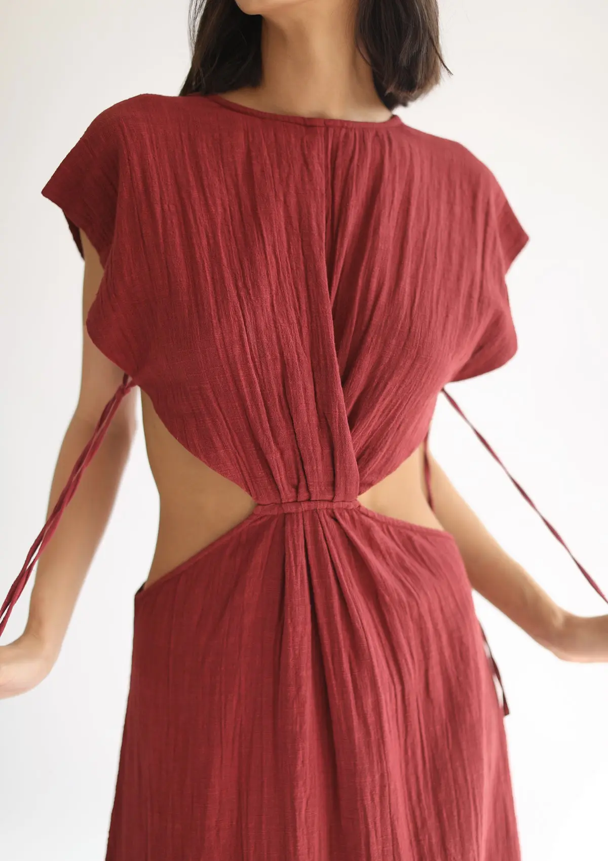 CLEO DRESS - RED DHALIA - Image 9