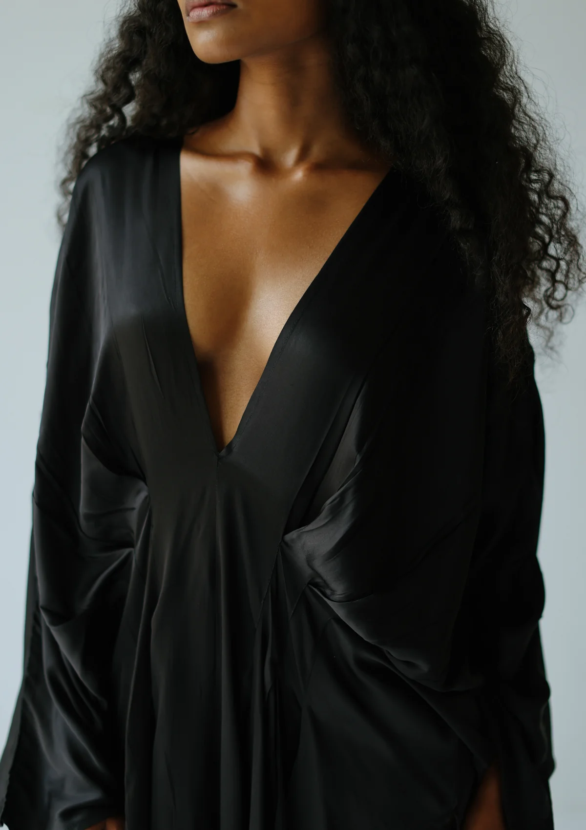 CORA KAFTAN DRESS - BLACK - Image 6