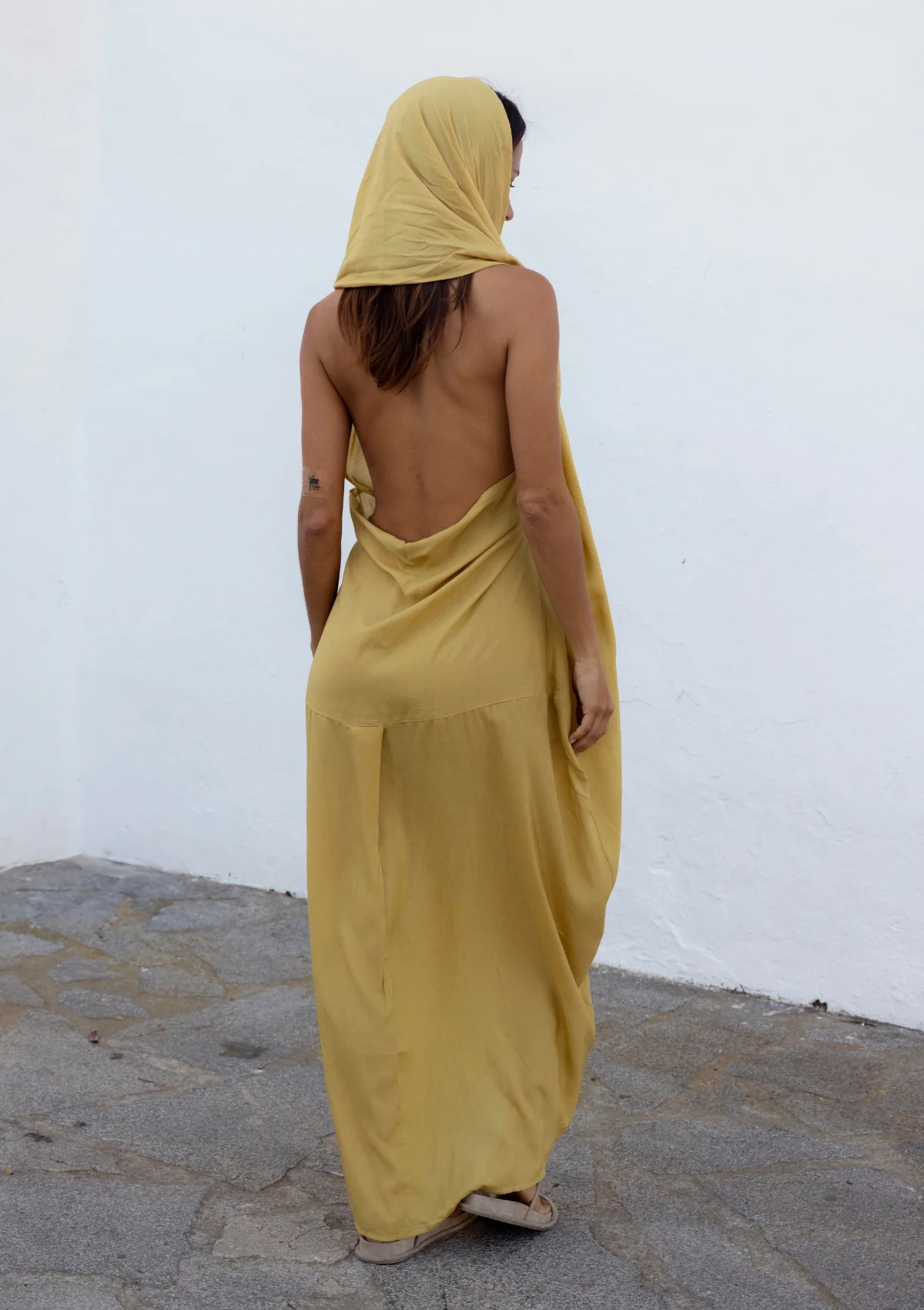 HOOD KAFTAN- BEIGE TAN - Image 14