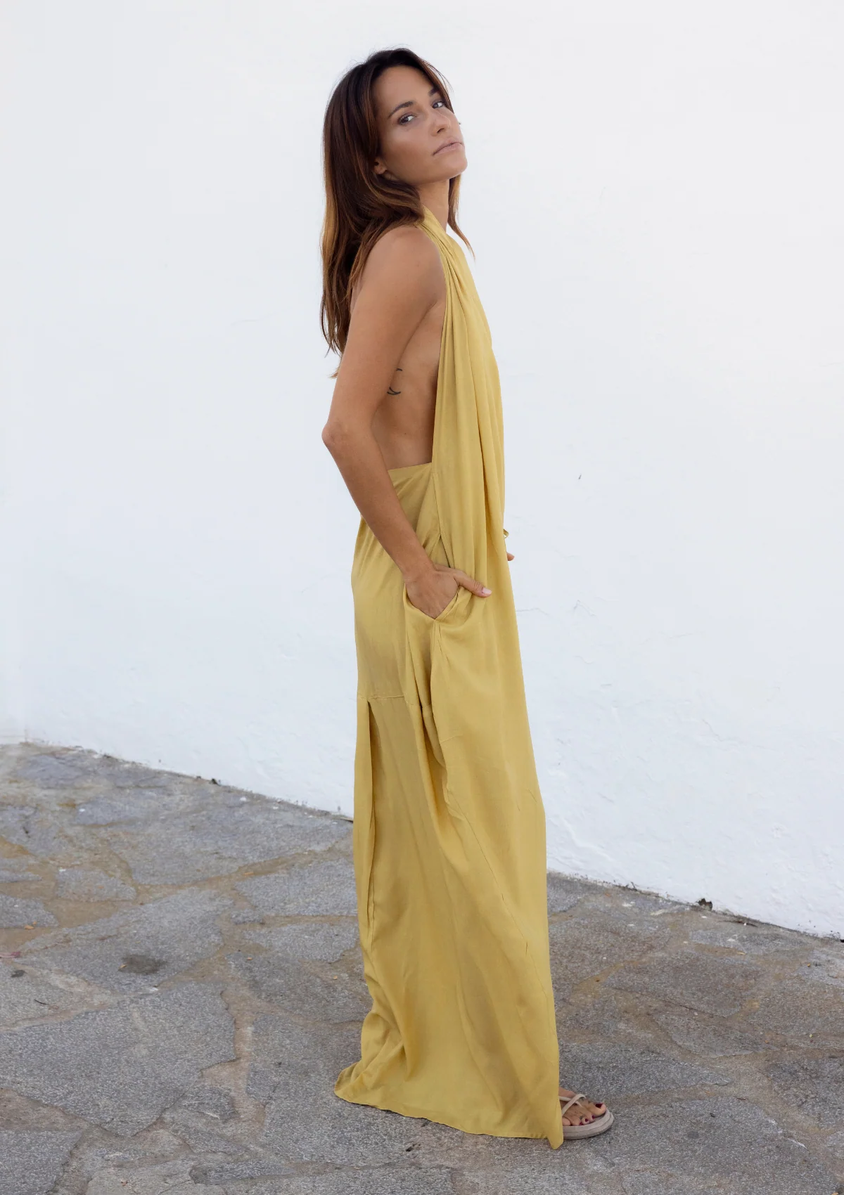 HOOD KAFTAN- BEIGE TAN - Image 4