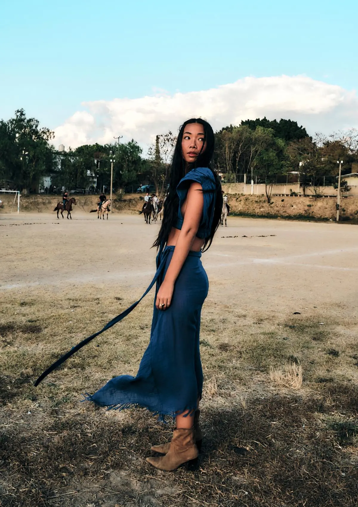 EMBER SARONG SKIRT- SODALITE BLUE - Image 6