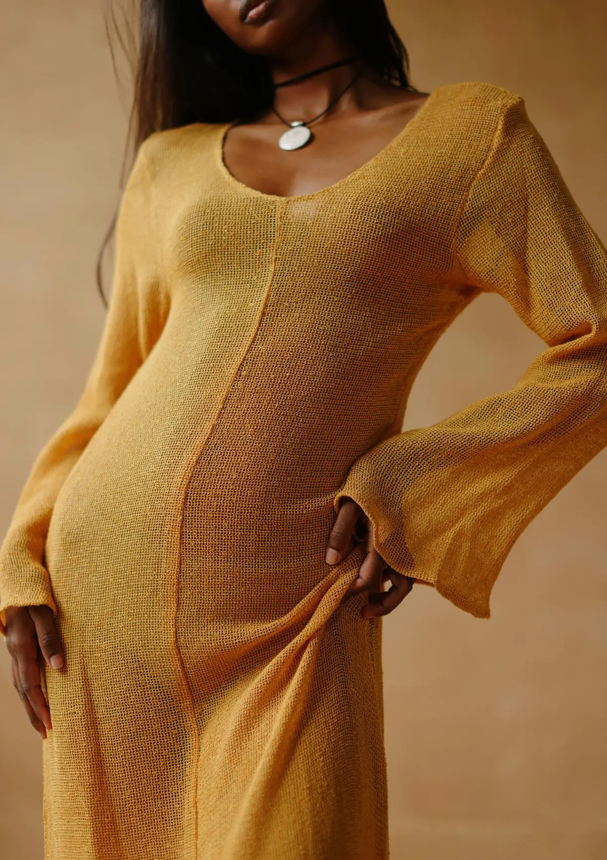 HALLIE MAXI DRESS - GOLDEN APRICOT - Image 4