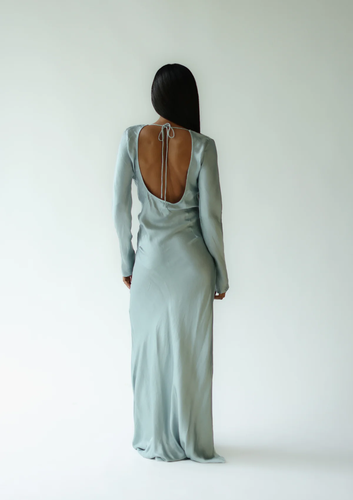HARLEY MAXI DRESS- SILVER BLUE - Image 4