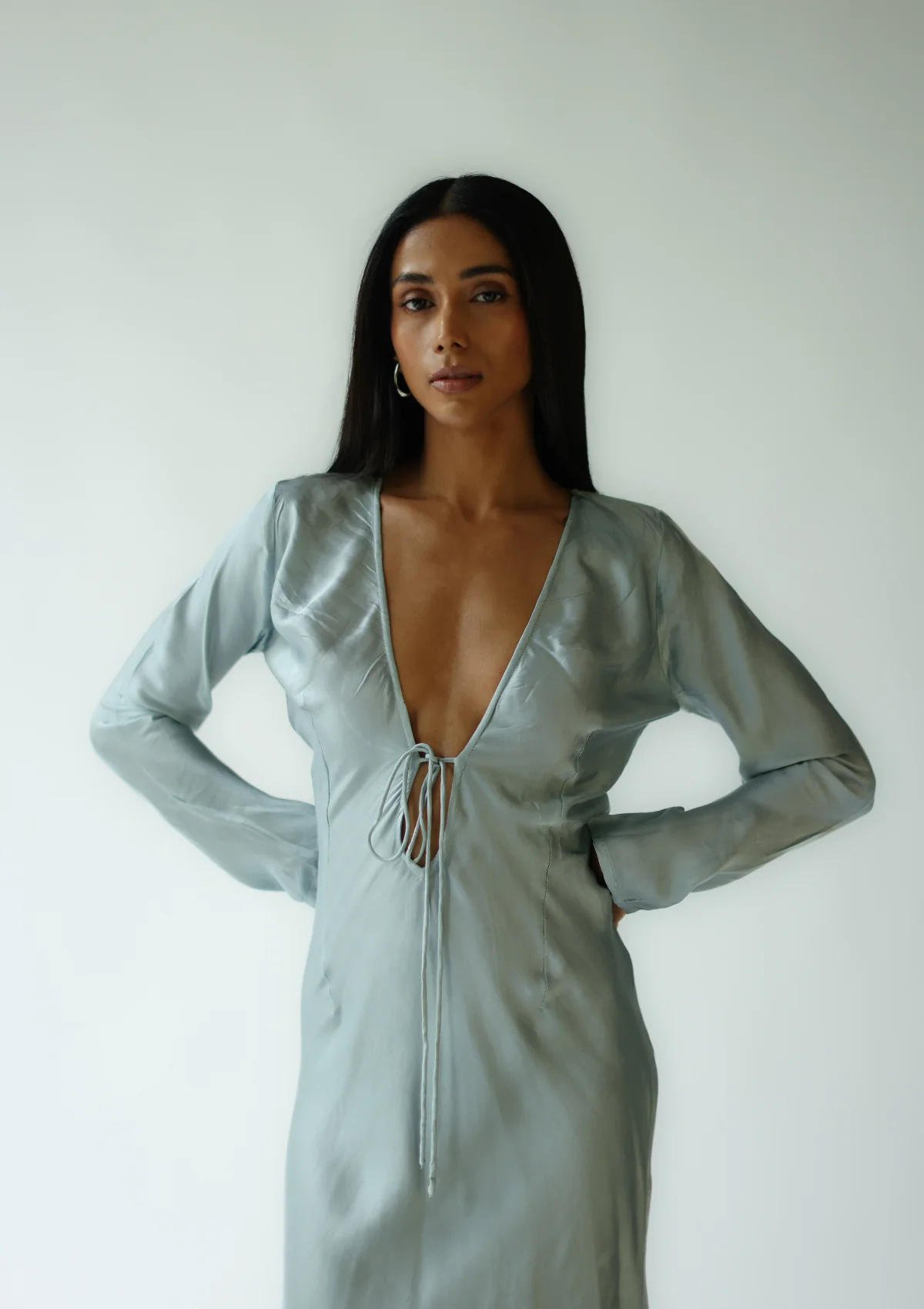 HARLEY MAXI DRESS- SILVER BLUE - Image 5