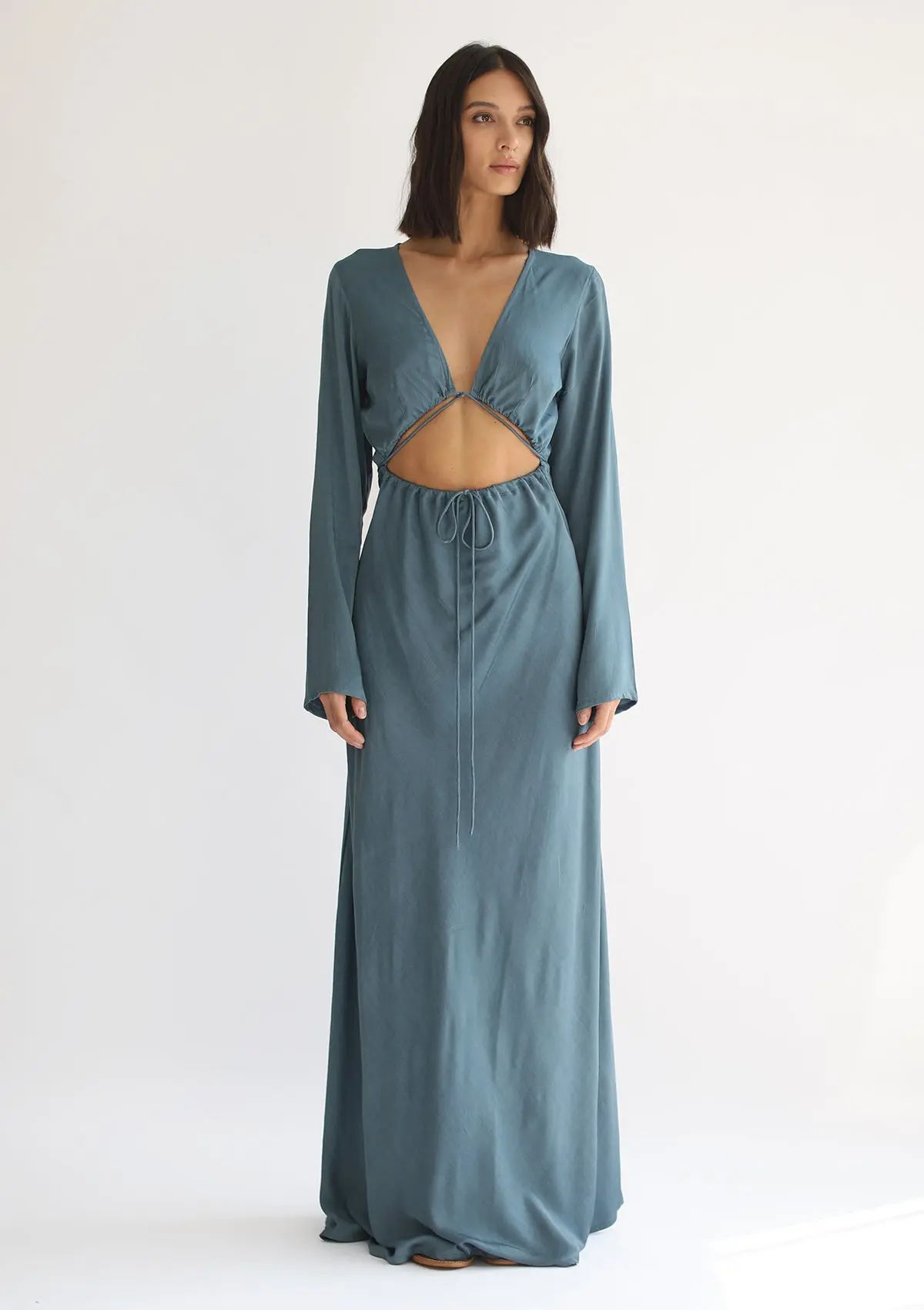 HERA MAXI DRESS - AEGEAN BLUE - Image 3