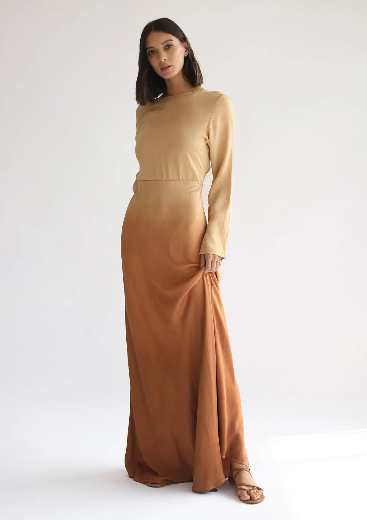 HERA MAXI DRESS - INCA GOLD OMBRE - Image 11