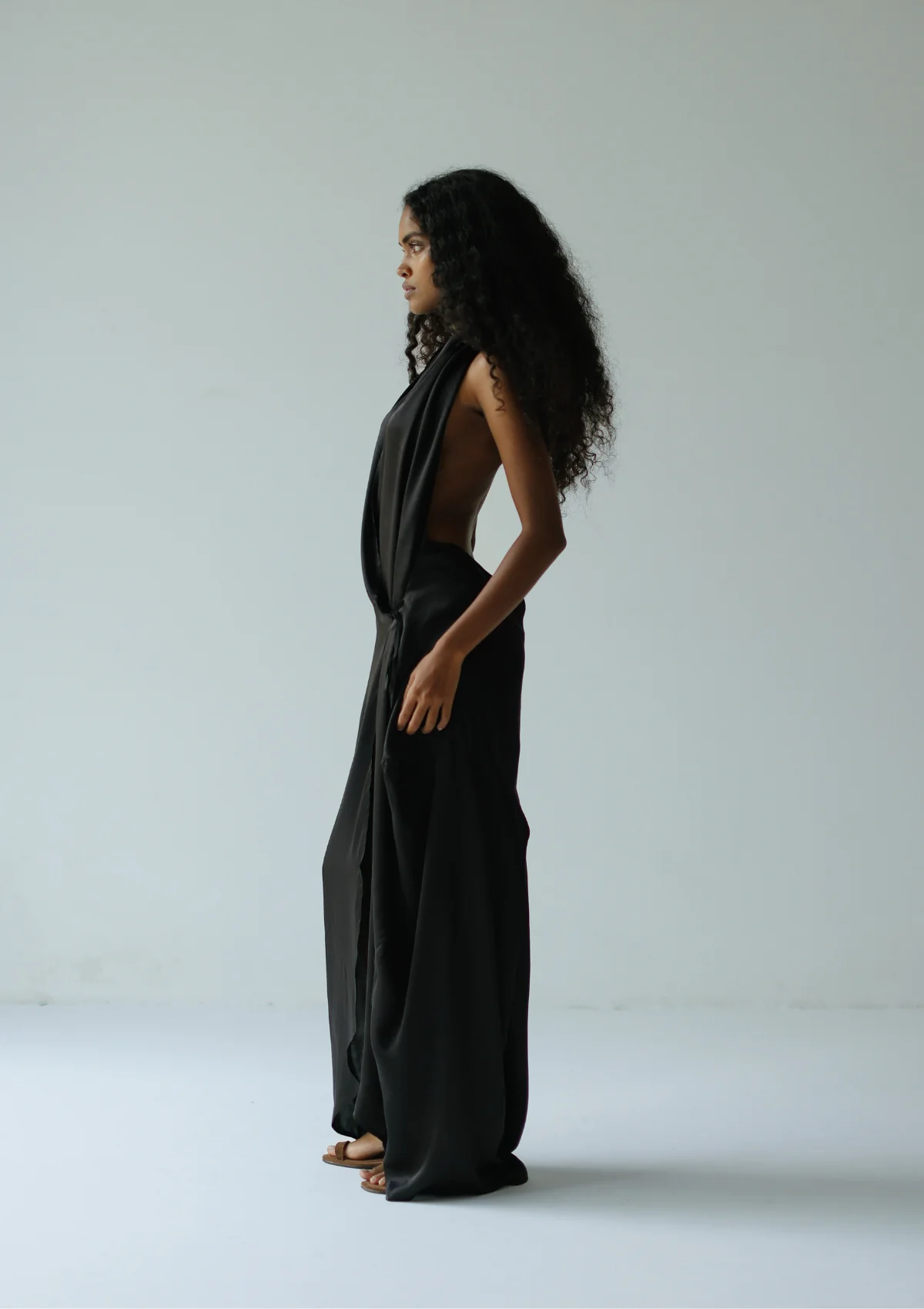 HOOD KAFTAN-BLACK - Image 3