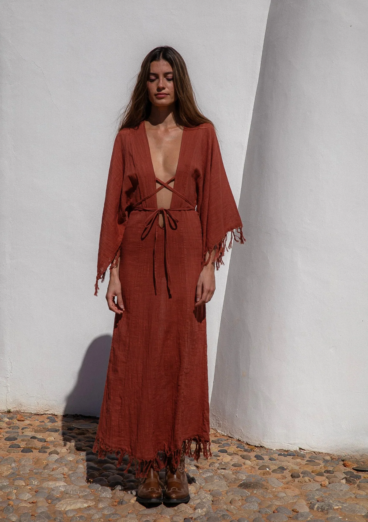 ELARA DRESS- BAKED CLAY - Image 6