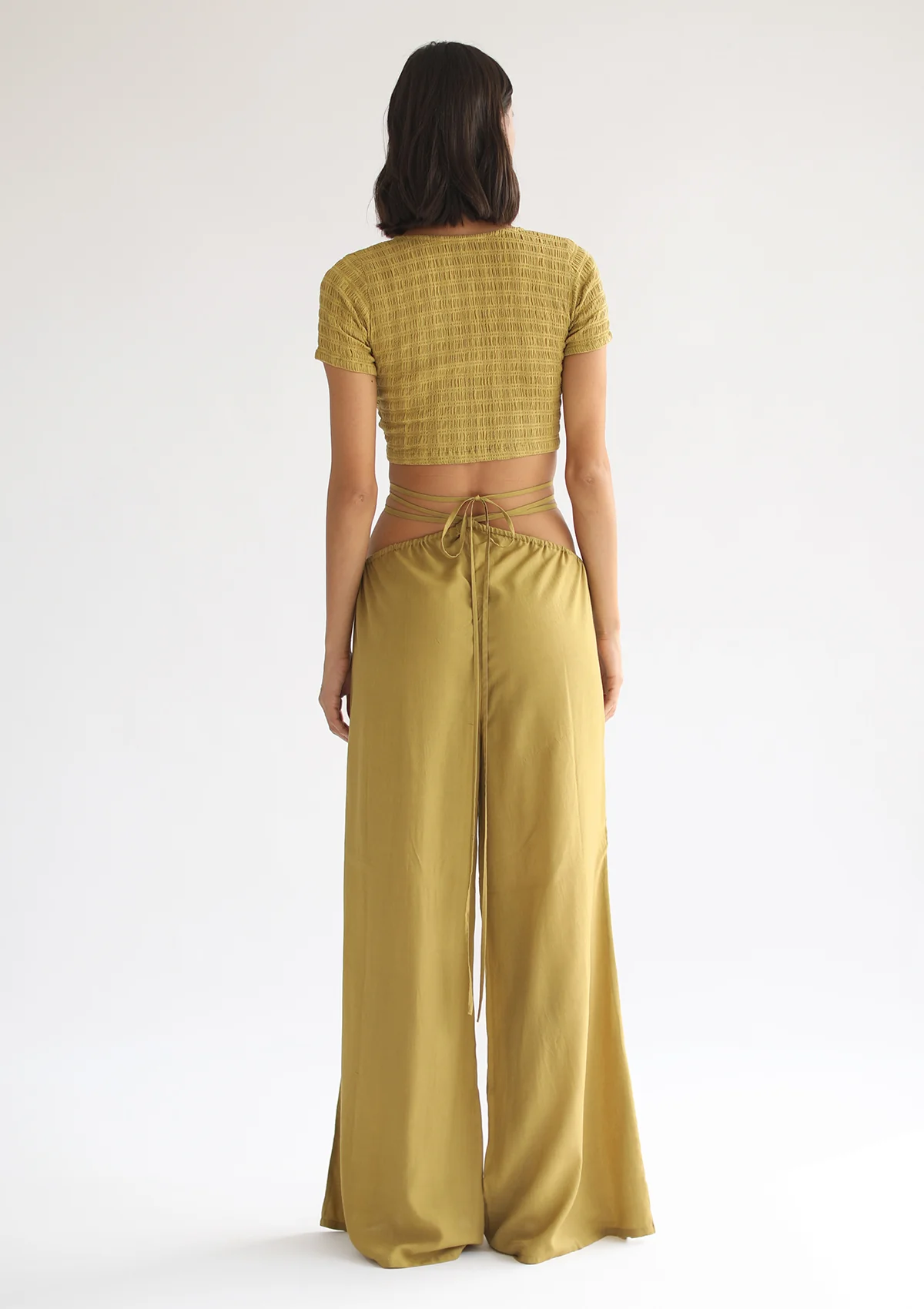 LARA TROUSER - OLIVE OIL - Image 6