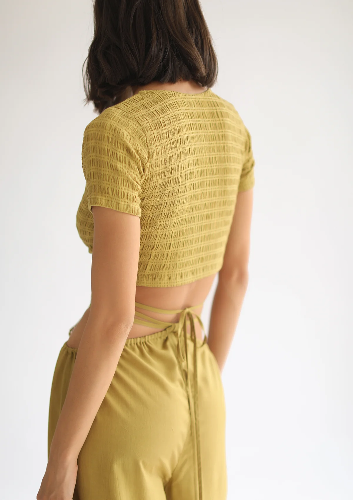 LARA TROUSER - OLIVE OIL - Image 7