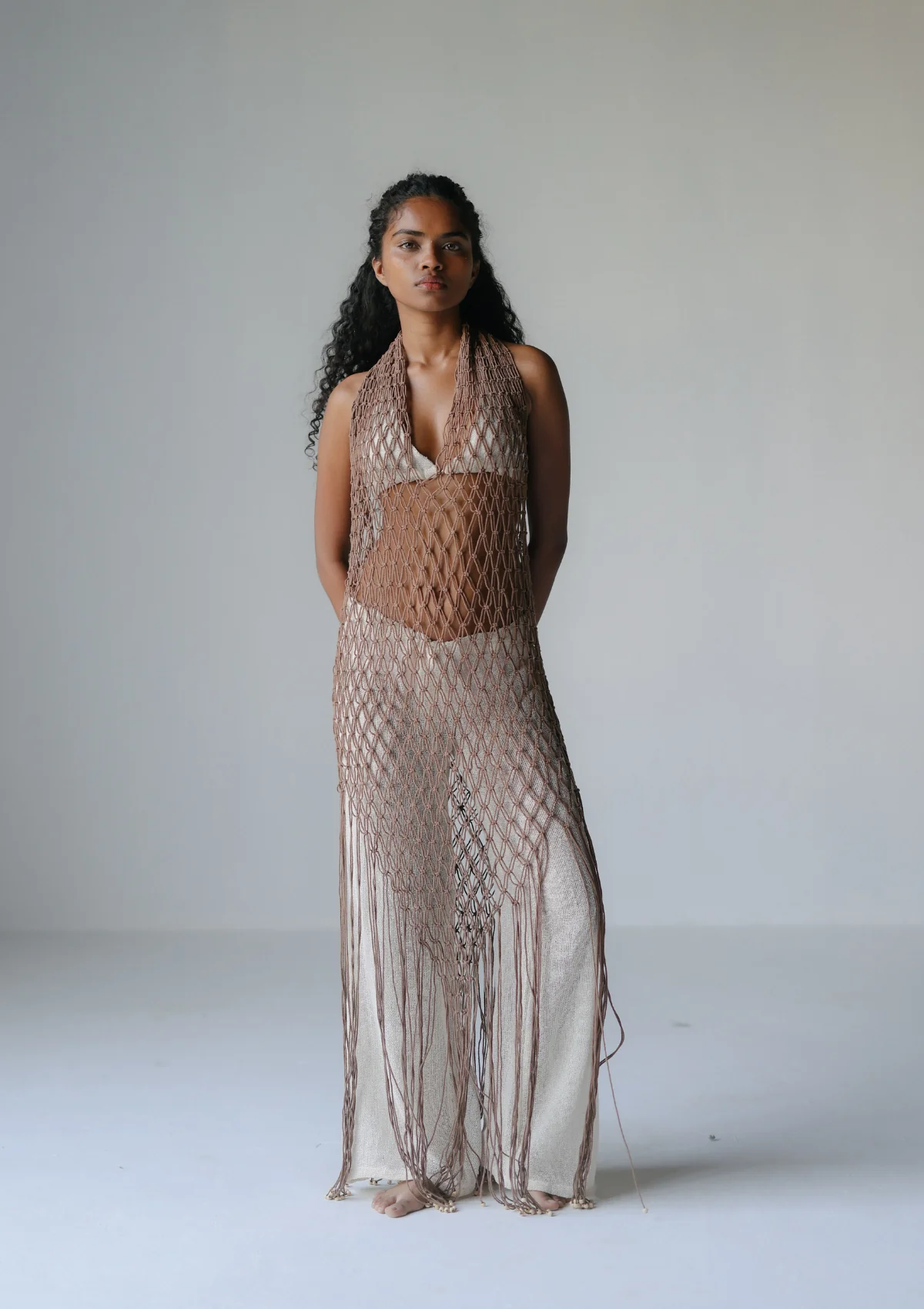 MACRAME DRESS- BUTTERNUT - Image 3