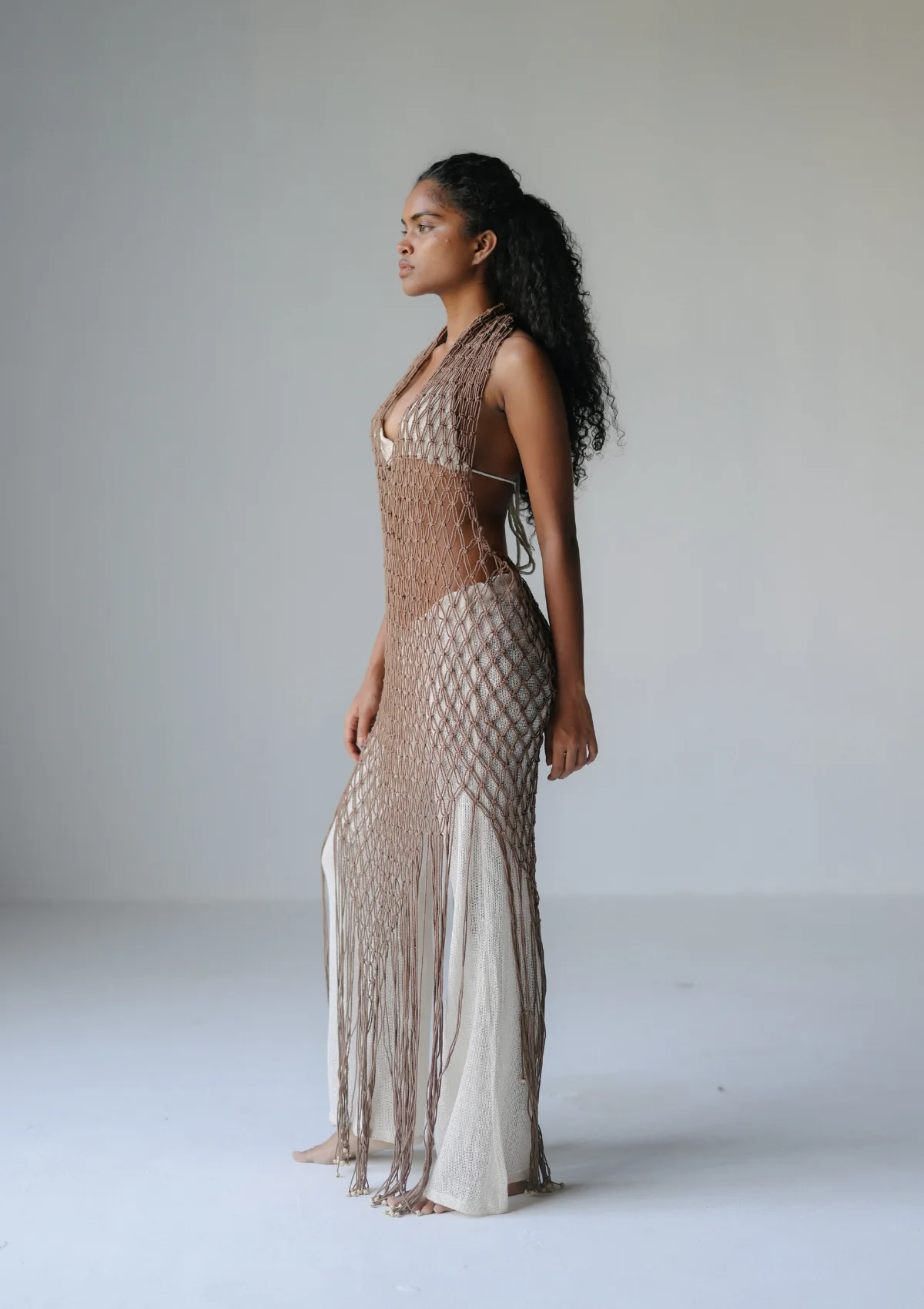 MACRAME DRESS- BUTTERNUT - Image 4