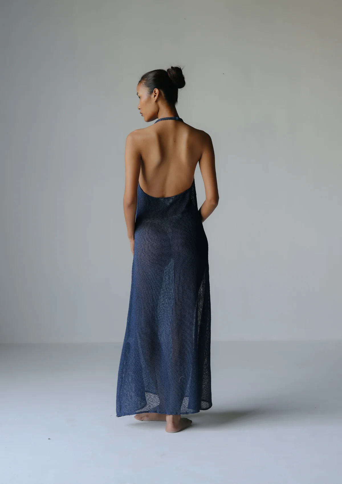 MARA HALTER DRESS- BLUE WING TEAL - Image 4