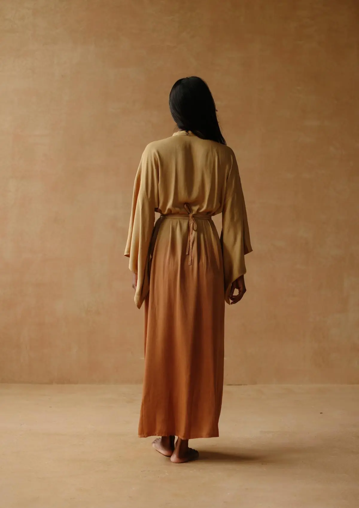 KORA KIMONO  DRESS- INCA GOLD OMBRE - Image 4