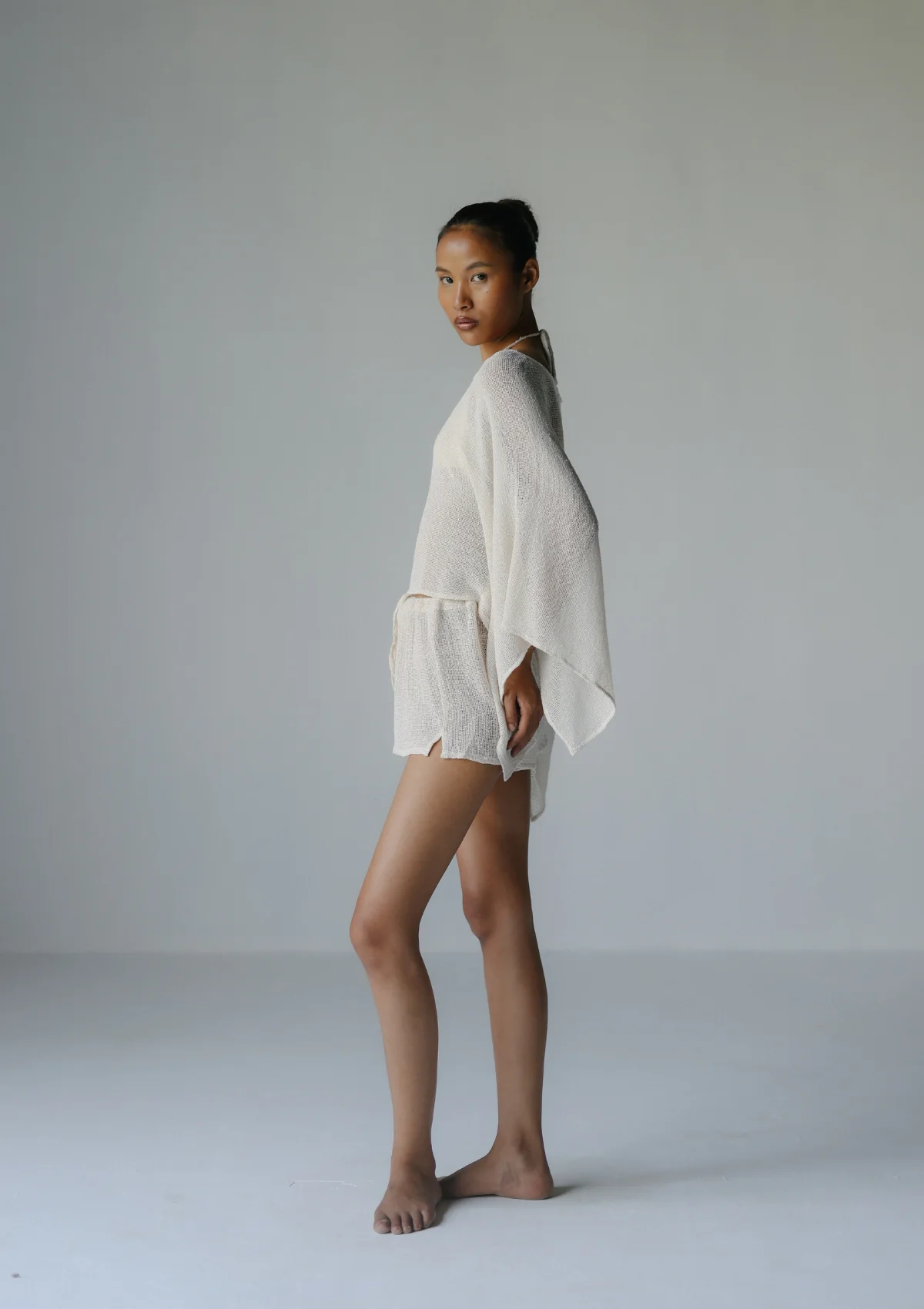 MESH SHORTS-  NATURAL - Image 3