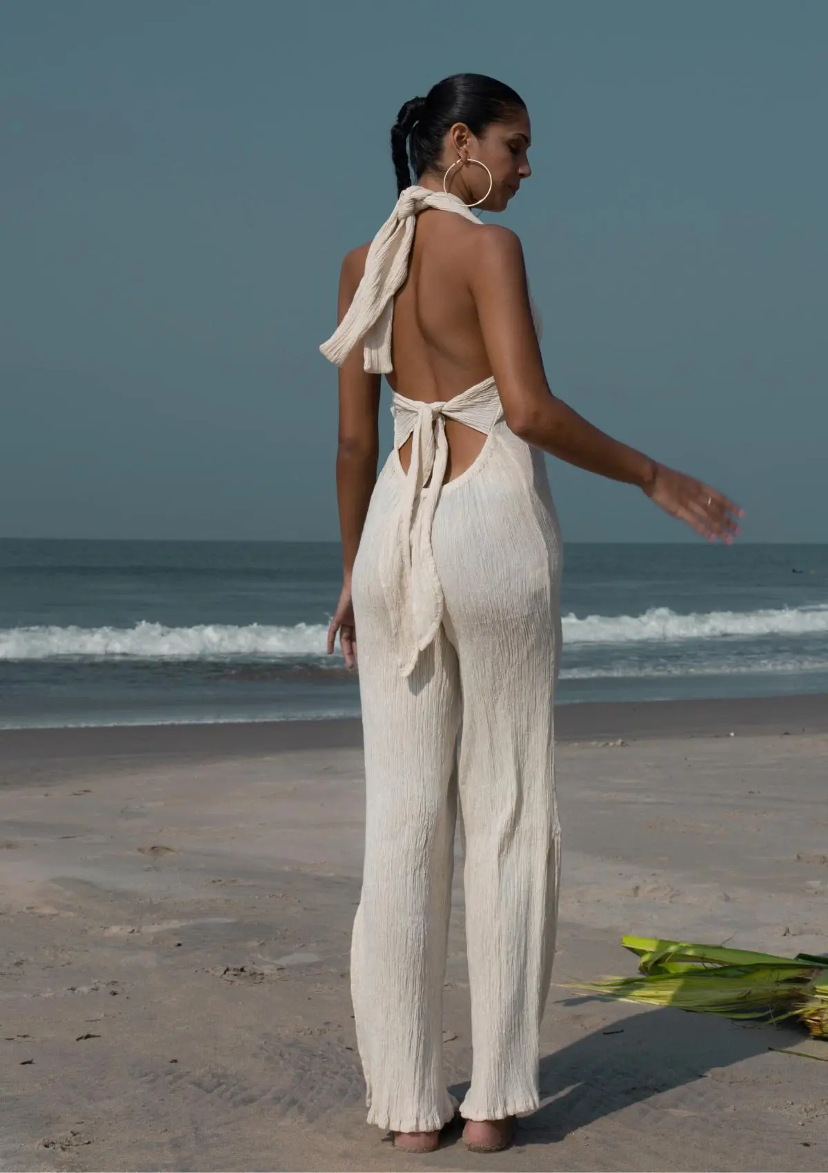 RAY HALTER JUMPSUIT - NATURAL - Image 3