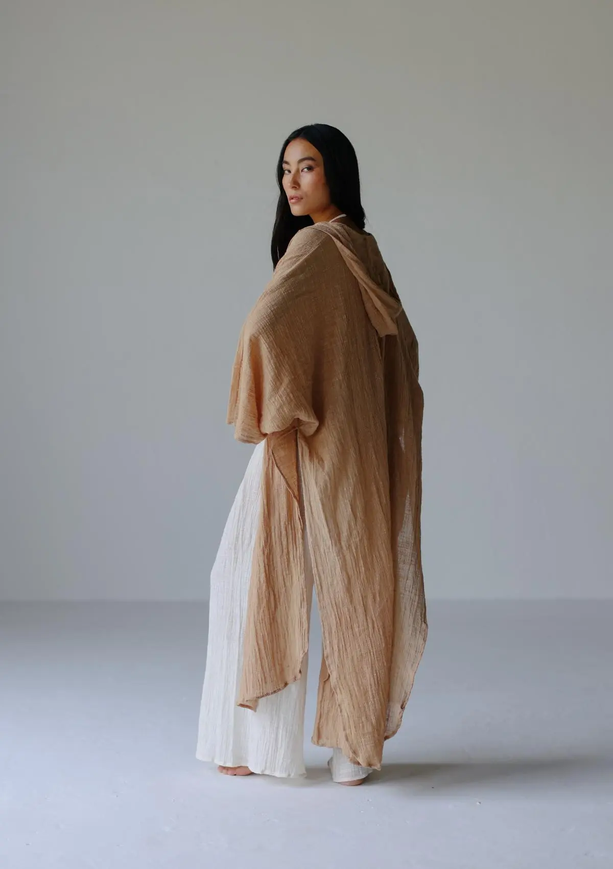 RHEA HOODED CAPE - MANGO MOJITO - Image 5