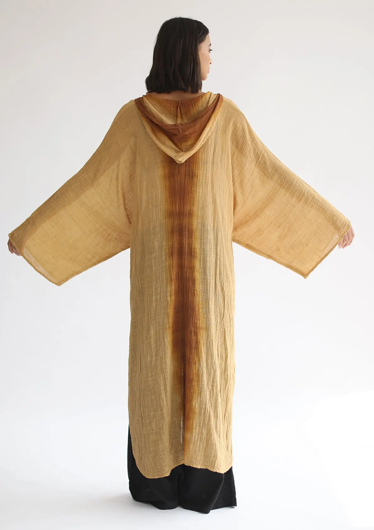 RHEA HOODED CAPE - SAHARA SUN / INCA GOLD OMBRE - Image 5