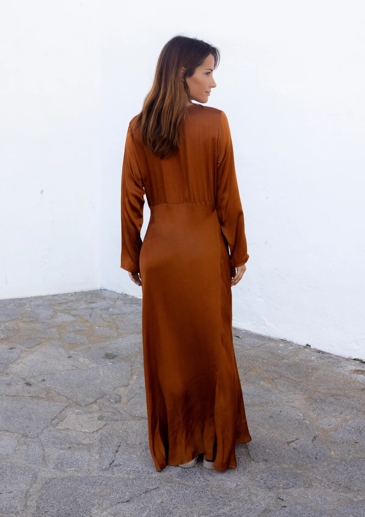 ROMELLE DRESS- GOLD FLAME - Image 3