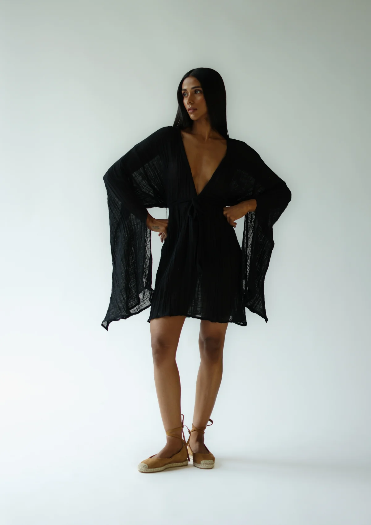 SAYDA MINI DRESS- BLACK - Image 3
