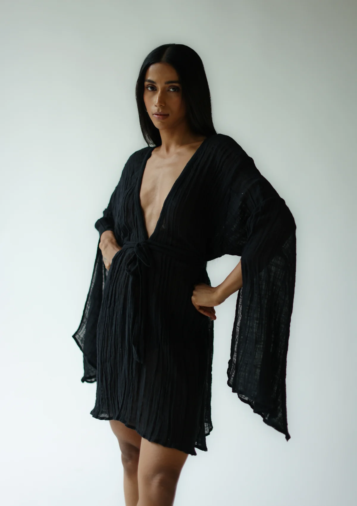 SAYDA MINI DRESS- BLACK - Image 6