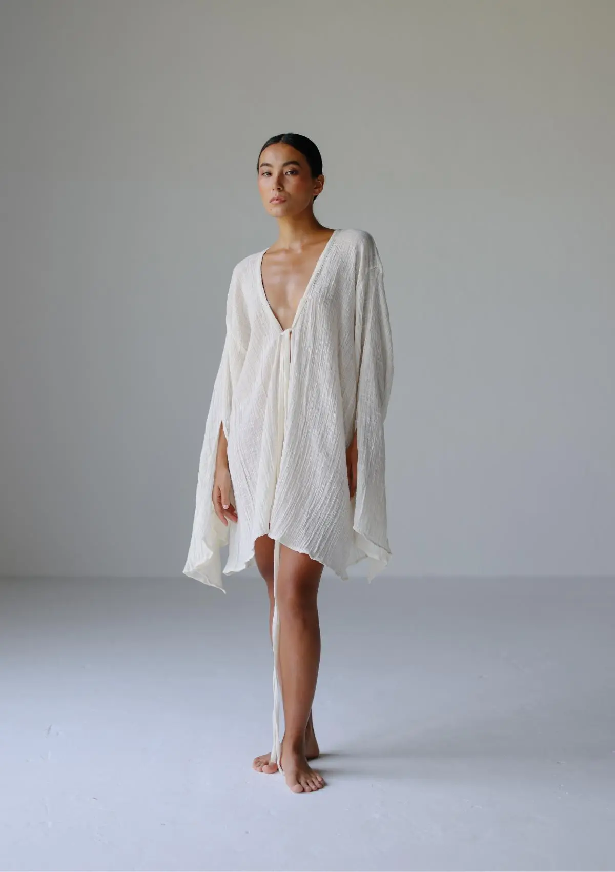 SAYDA MINI DRESS- NATURAL - Image 3