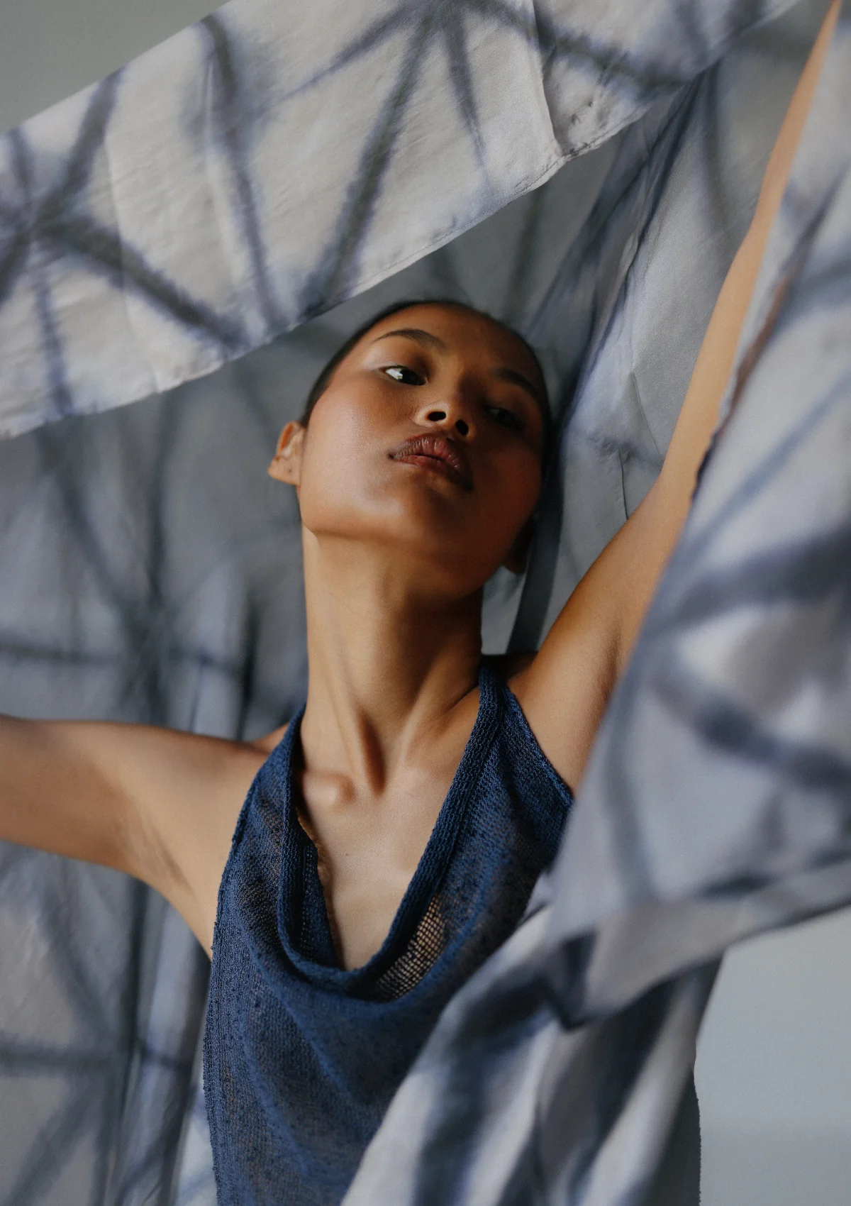 SCARF PAREO- BLUE WING TIE DYE - Image 4
