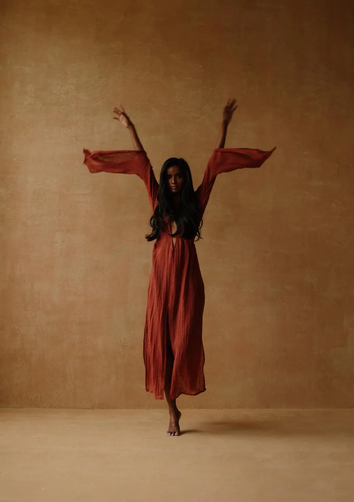 SIA KAFTAN DRESS - BAKED CLAY - Image 10