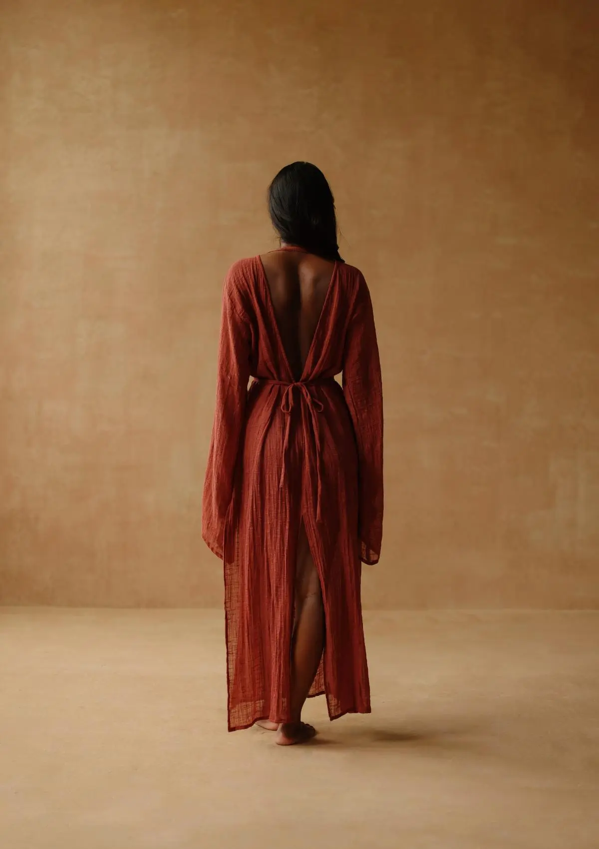 SIA KAFTAN DRESS - BAKED CLAY - Image 11
